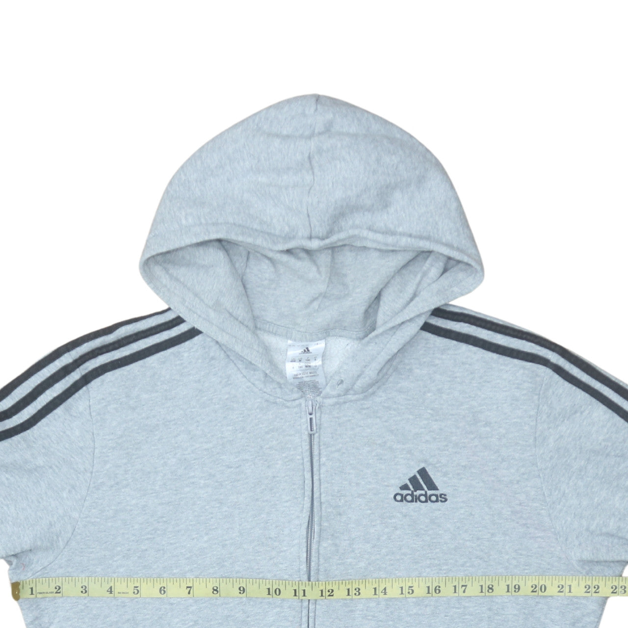 Adidas Men’s Grey Full Zip Hoodie Size M Lightweight Sportswear