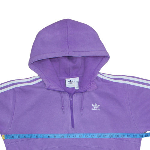Adidas Women’s Purple 1/2 Zip Hoodie Medium Hooded Sweatshirt
