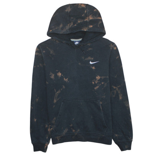 Nike Men's Black Bleach Effect Pullover Hoodie Size M