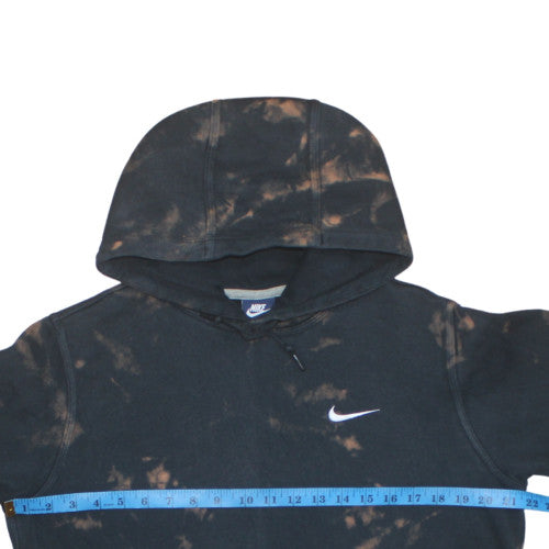 Nike Men's Black Bleach Effect Pullover Hoodie Size M
