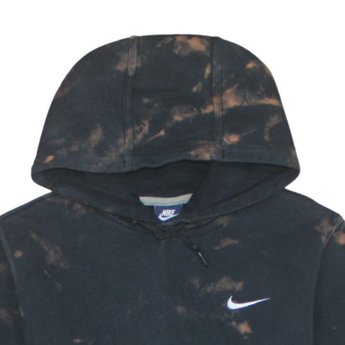 Nike Men's Black Bleach Effect Pullover Hoodie Size M