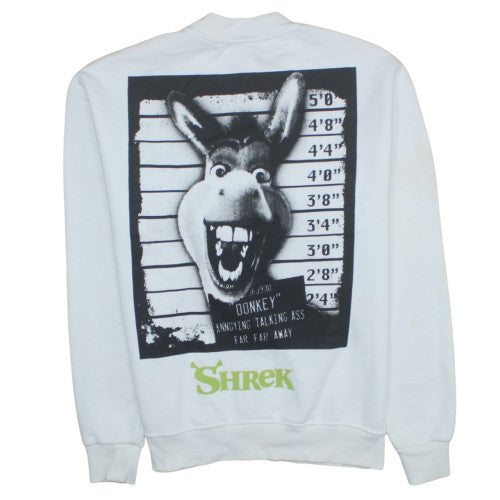 Primark Shrek White Donkey Sweatshirt Women S Cartoon Crew Neck Pullover