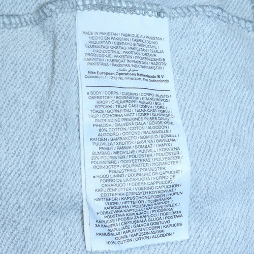 Nike Men's Grey Pullover Hoodie L Sports Fleece Sweatshirt