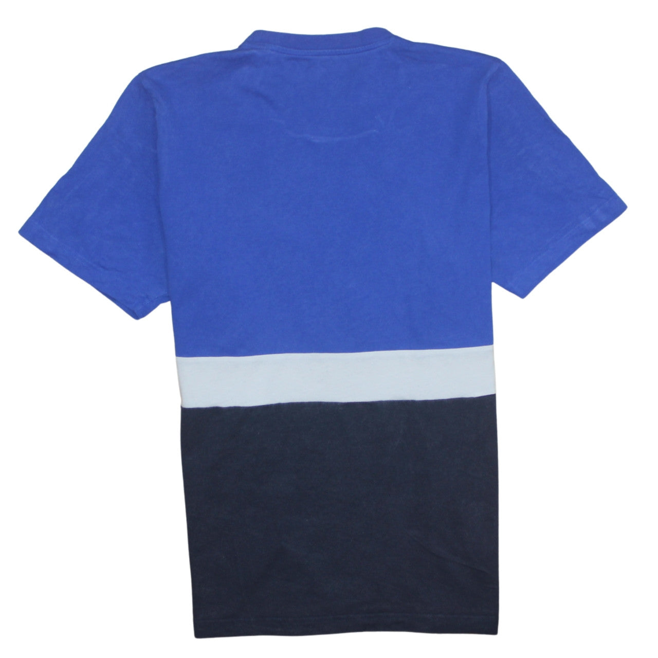 Adidas Men's Blue Colourblock Logo Sports T-Shirt Size L
