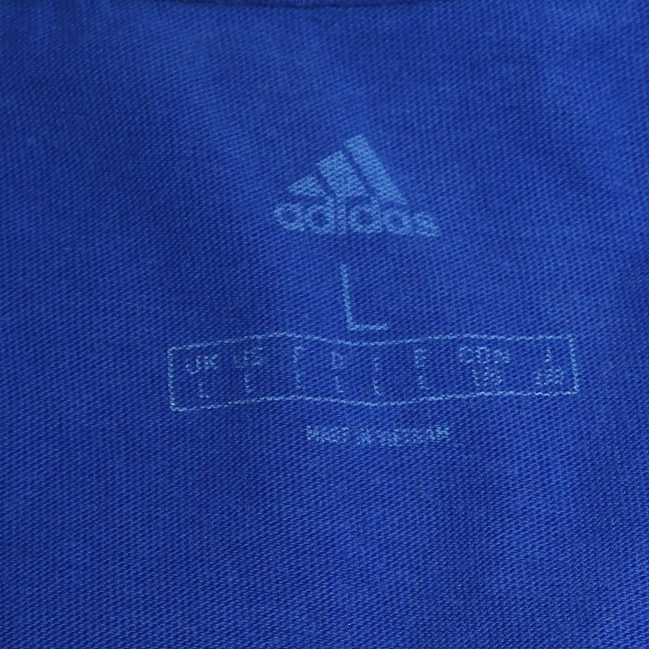 Adidas Men's Blue Colourblock Logo Sports T-Shirt Size L