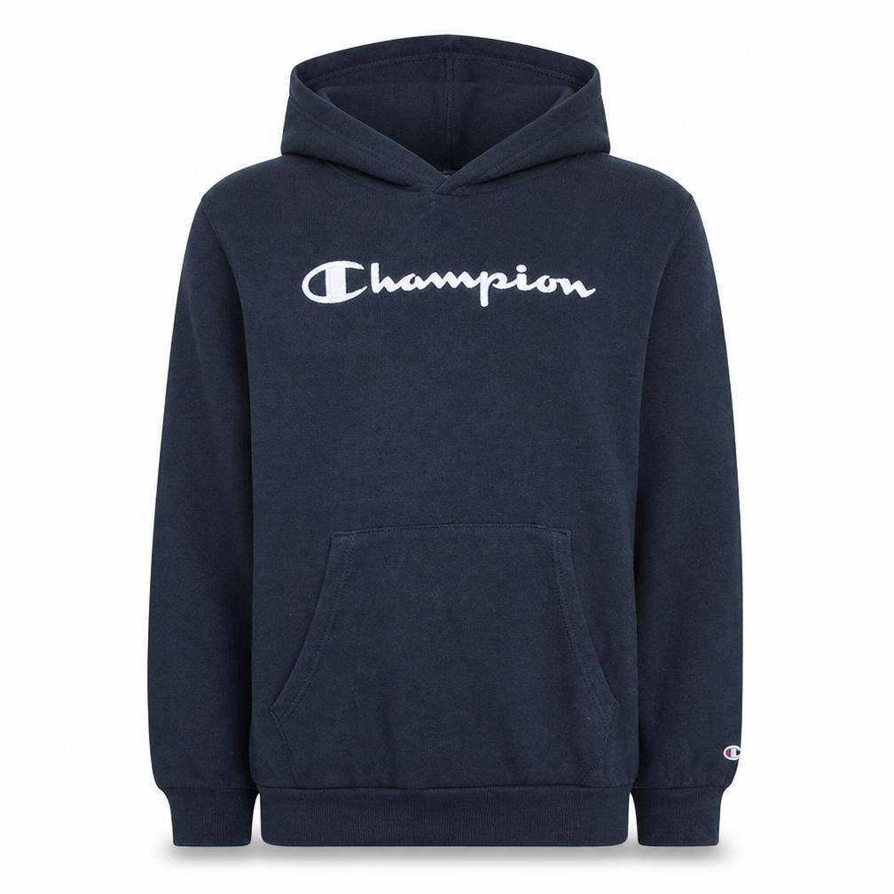 Champion Mens Black XL Pullover Hoodie with Logo Graphic Print