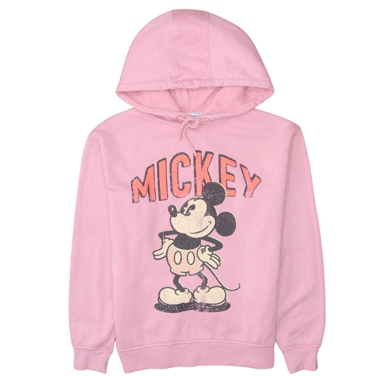 Disney Women Pink Mickey Graphic Pullover Hoodie XS