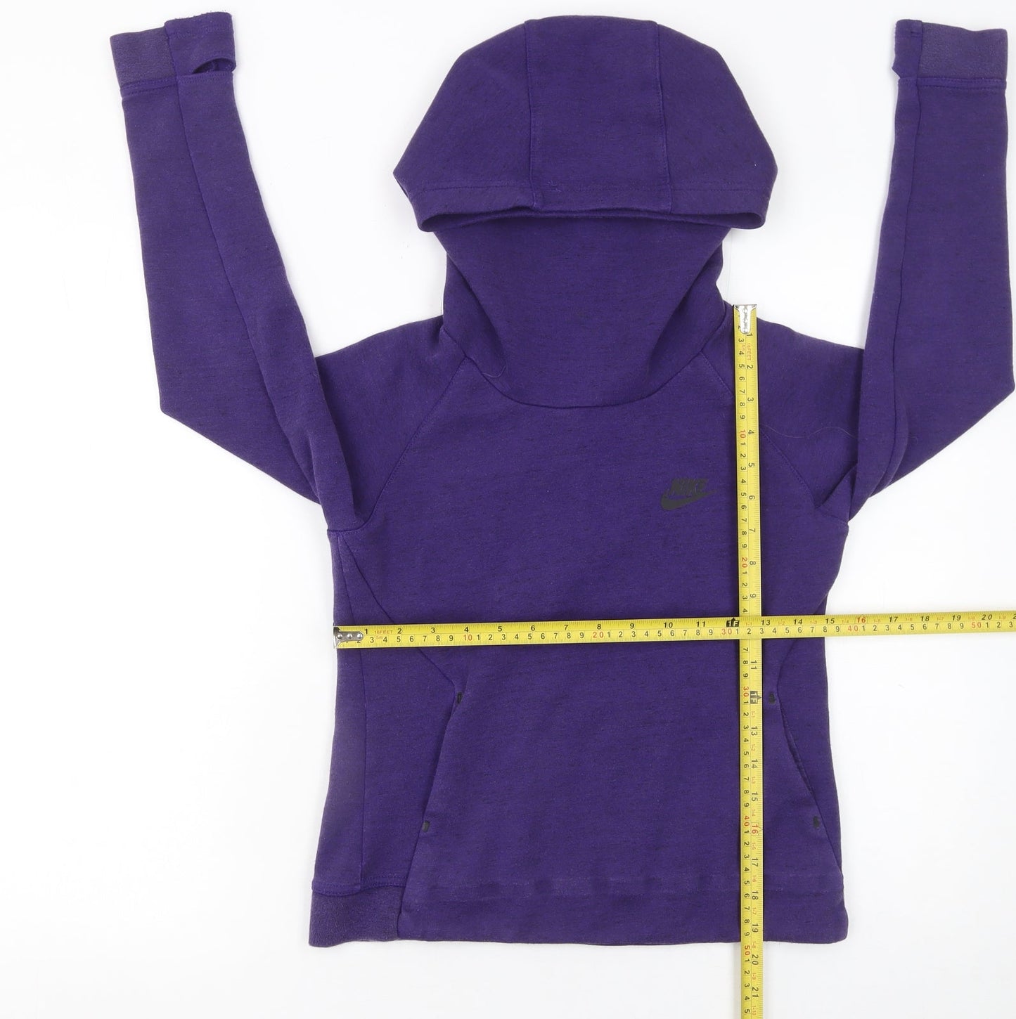 Nike Boys Purple Pullover Hoodie 10-12 Years Fleece Cotton Blend
