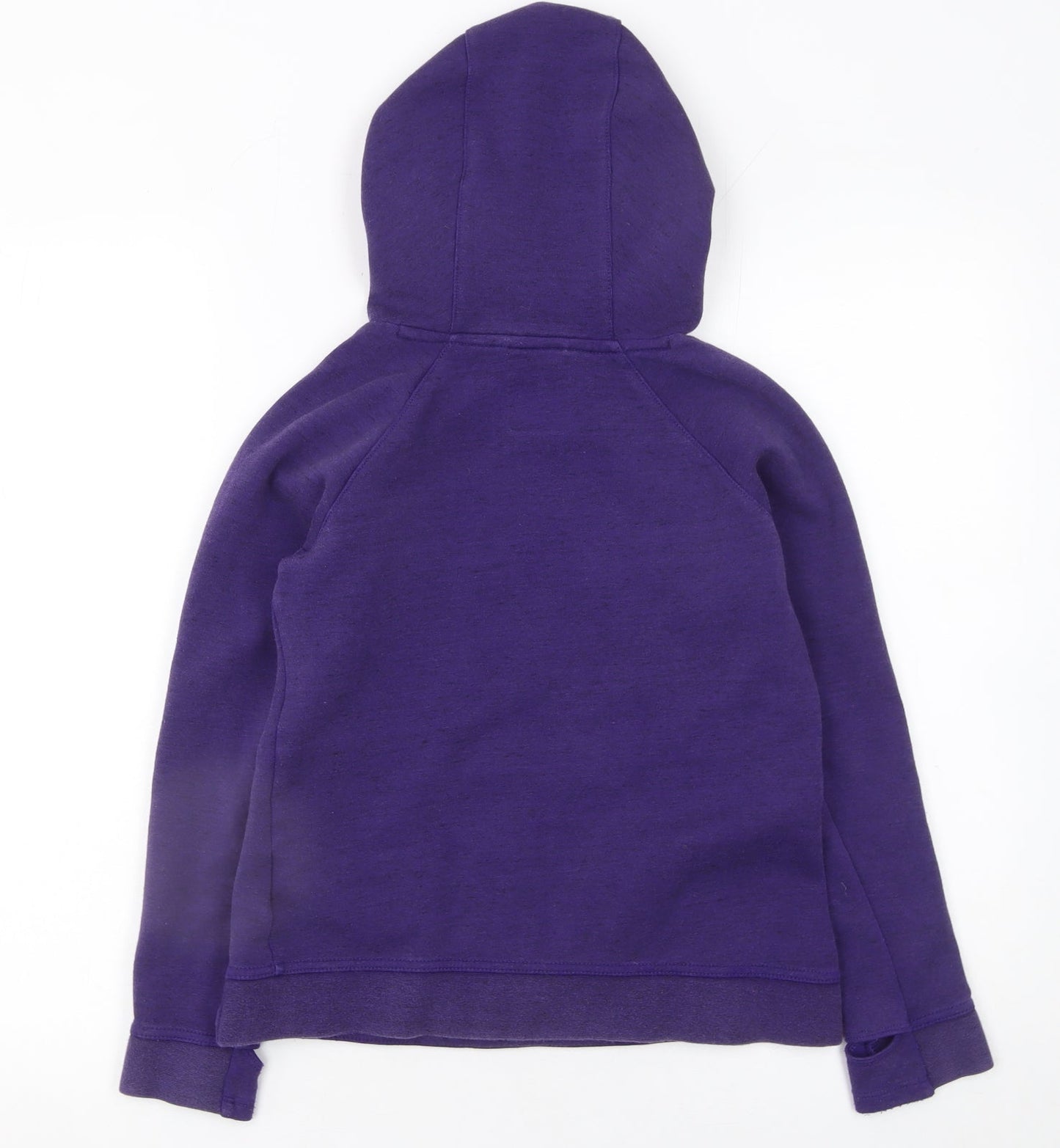 Nike Boys Purple Pullover Hoodie 10-12 Years Fleece Cotton Blend