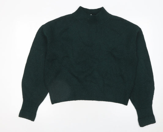 & Other Stories Women Green Mock Neck Knit Pullover Jumper Size S