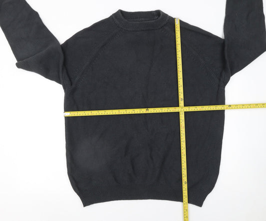 Jasper Conran Men’s Black Cotton Knit Crew Neck Jumper XL