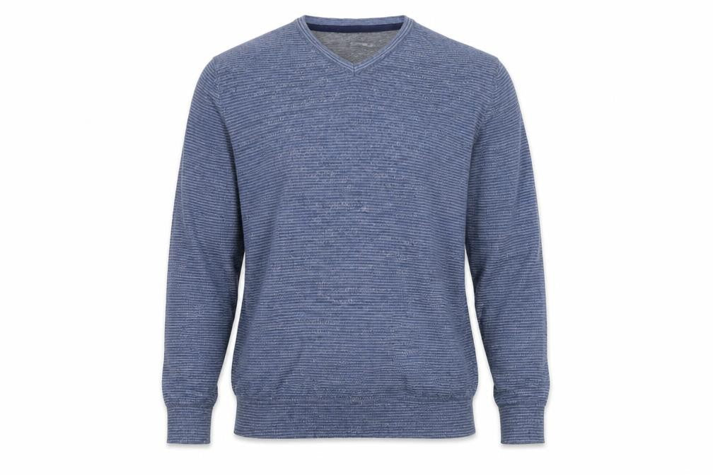 RJR John Rocha Men’s Blue Cotton V-Neck Jumper Size L