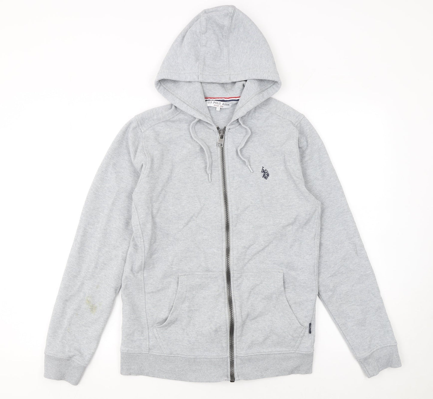 U.S. Polo Assn. Men's Grey Full Zip Hoodie Size S