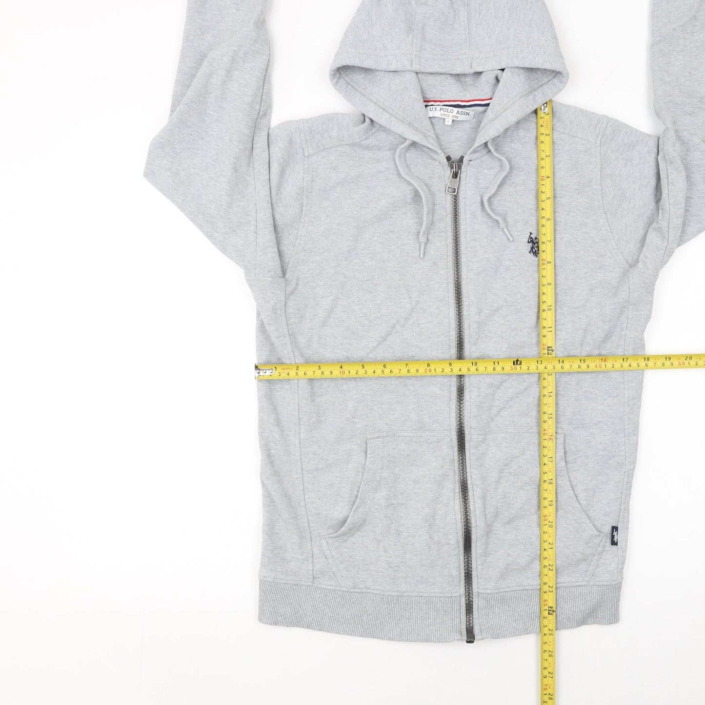 U.S. Polo Assn. Men's Grey Full Zip Hoodie Size S