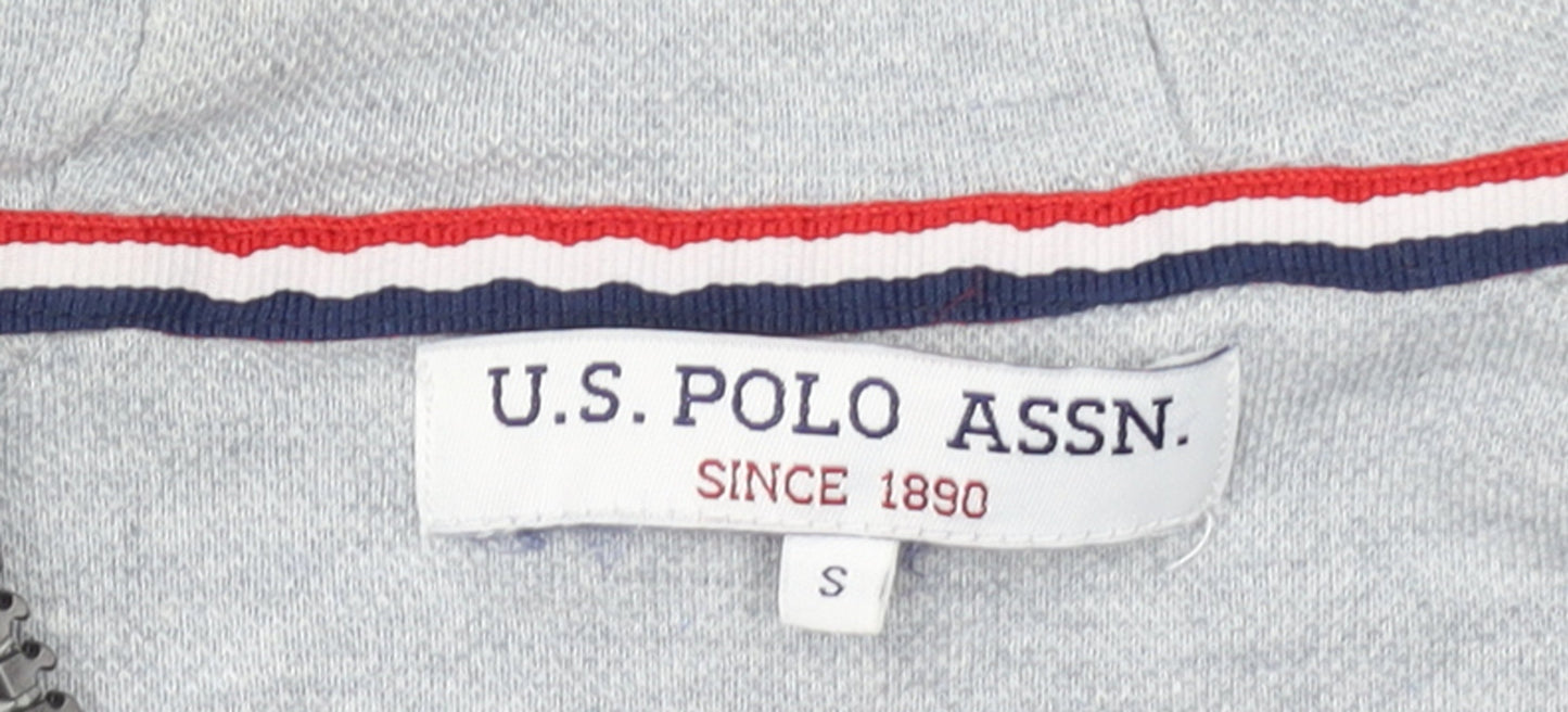 U.S. Polo Assn. Men's Grey Full Zip Hoodie Size S