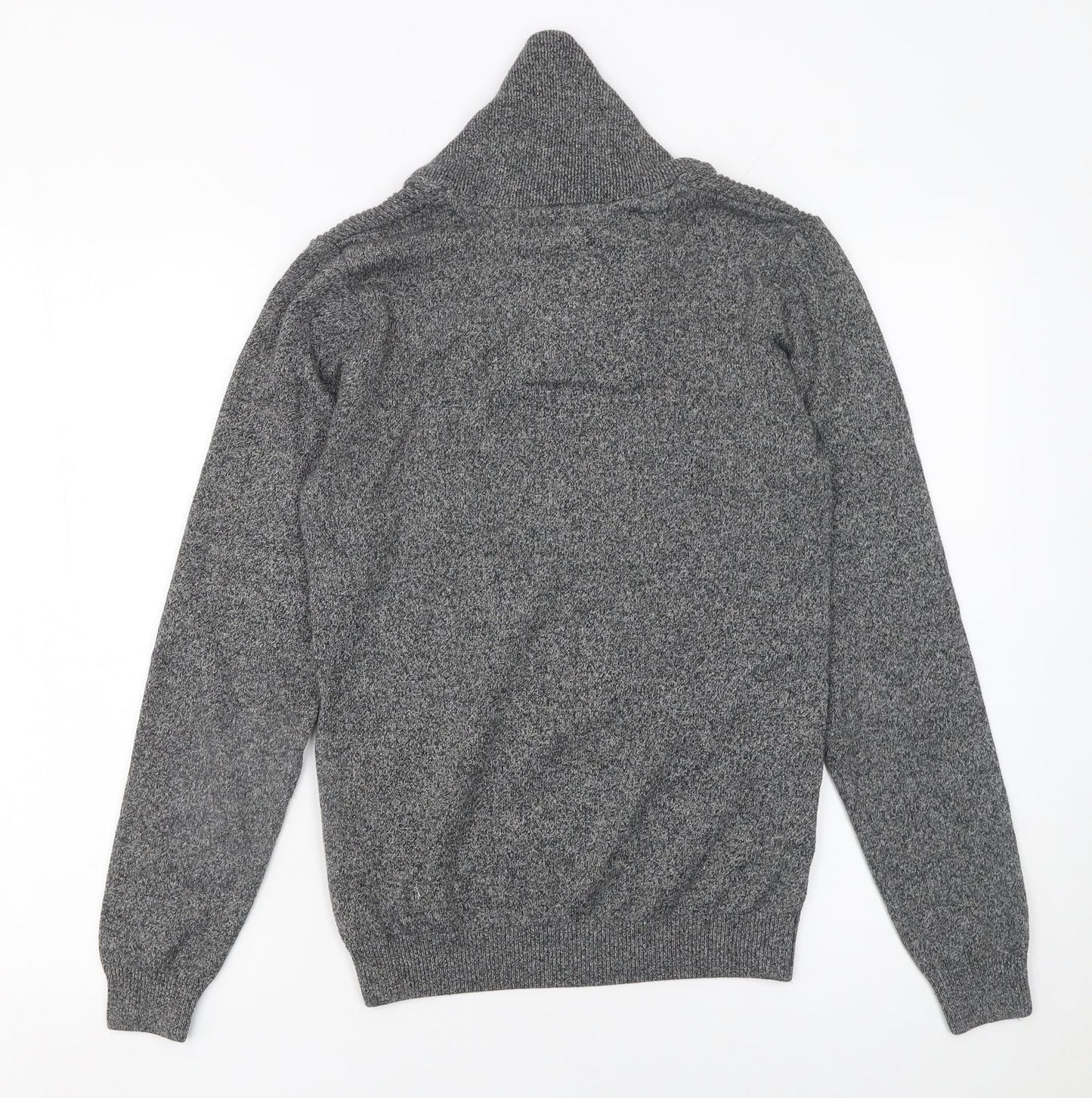 Next Men’s Grey Roll Neck Pullover Jumper Size S Cotton Blend