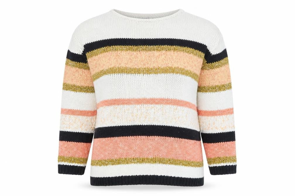 Marks and Spencer Women’s Multicoloured Striped Knit Jumper Size L