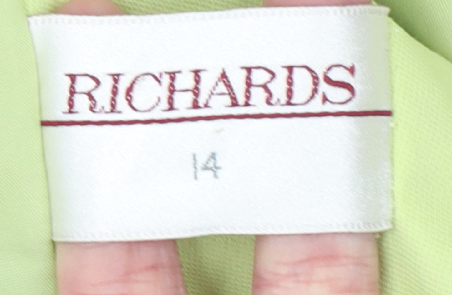 Richards Women Lime Green Short Sleeve Suit Jacket Size 14