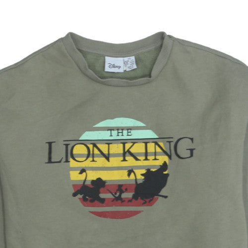 Disney Women Khaki The Lion King Pullover Sweatshirt Size M