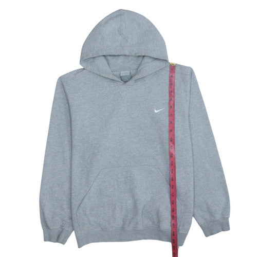 Nike Boys Grey Pullover Hoodie Fleece Lined Logo Sweatshirt 12-13 Years