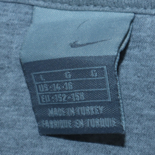Nike Boys Grey Pullover Hoodie Fleece Lined Logo Sweatshirt 12-13 Years