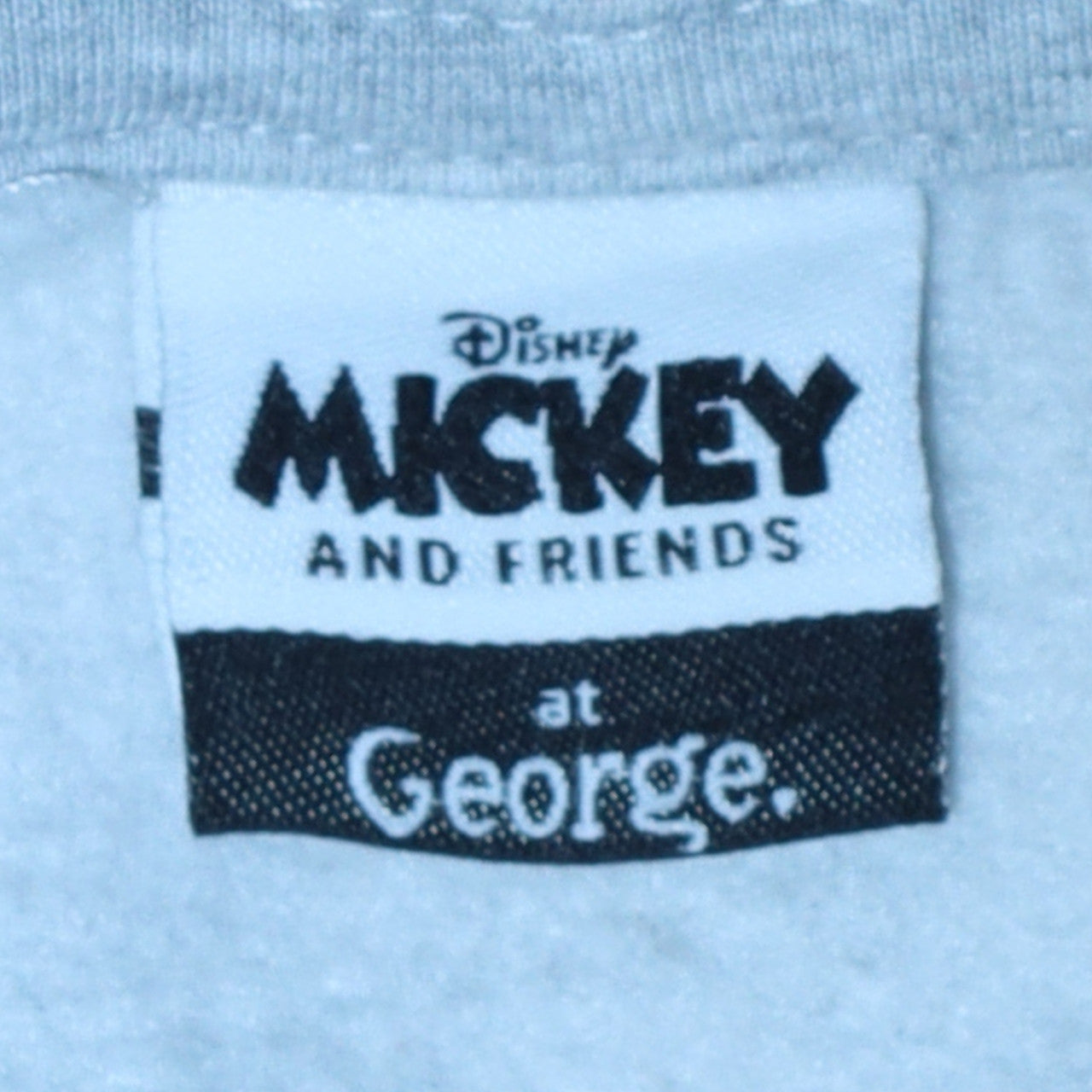Disney Mickey & Friends Grey Hoodie Women M 12-14 Pullover Sweatshirt