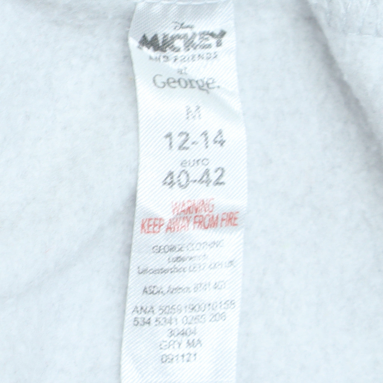 Disney Mickey & Friends Grey Hoodie Women M 12-14 Pullover Sweatshirt