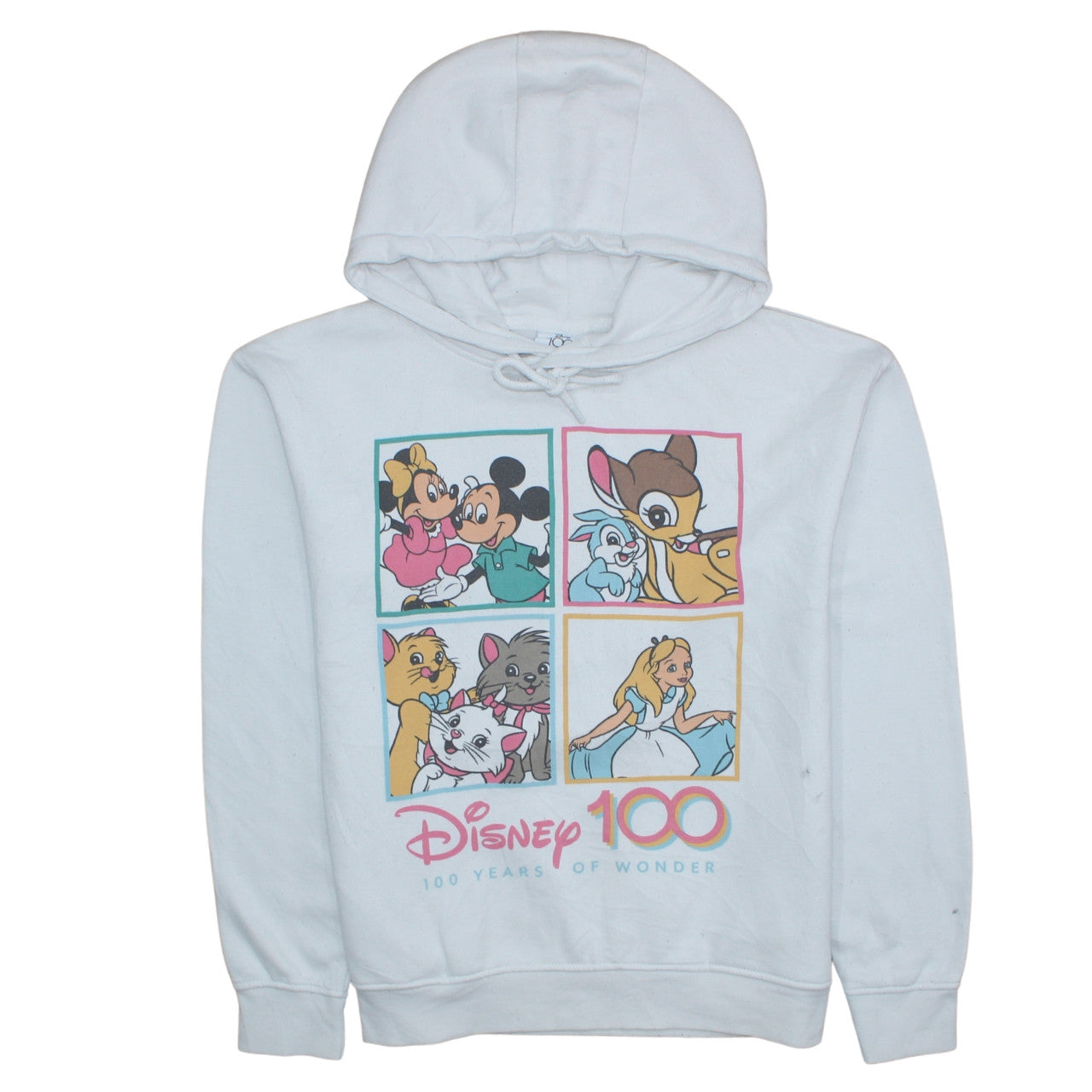 Primark Disney 100 White Pullover Hoodie Women S Graphic Print