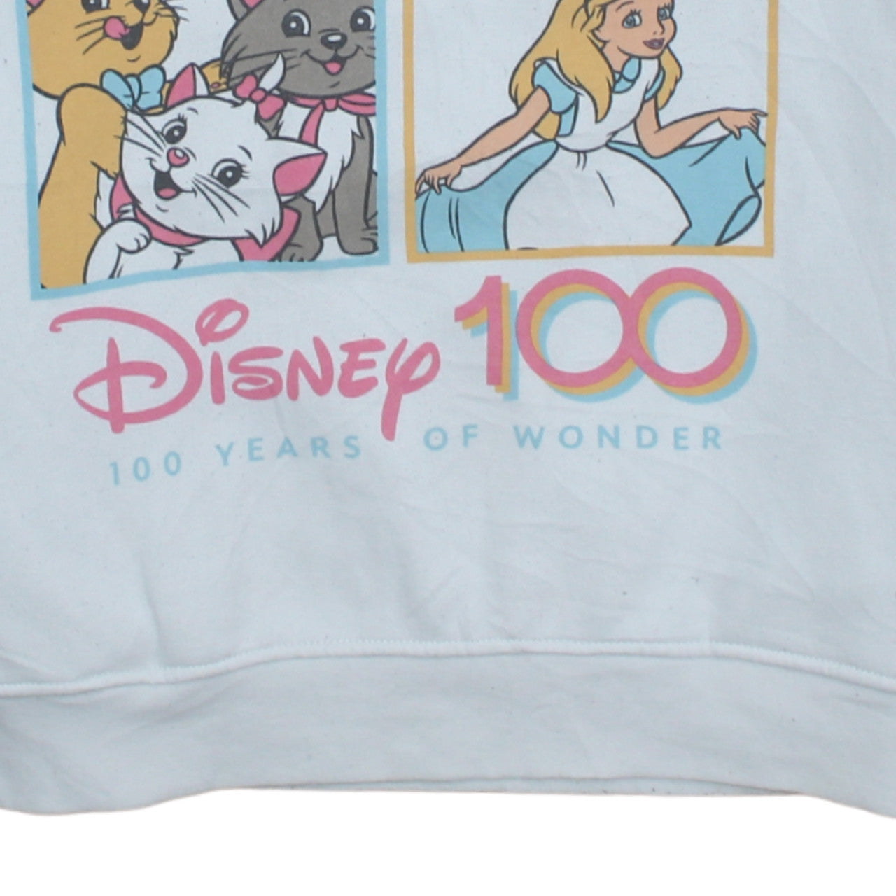 Primark Disney 100 White Pullover Hoodie Women S Graphic Print