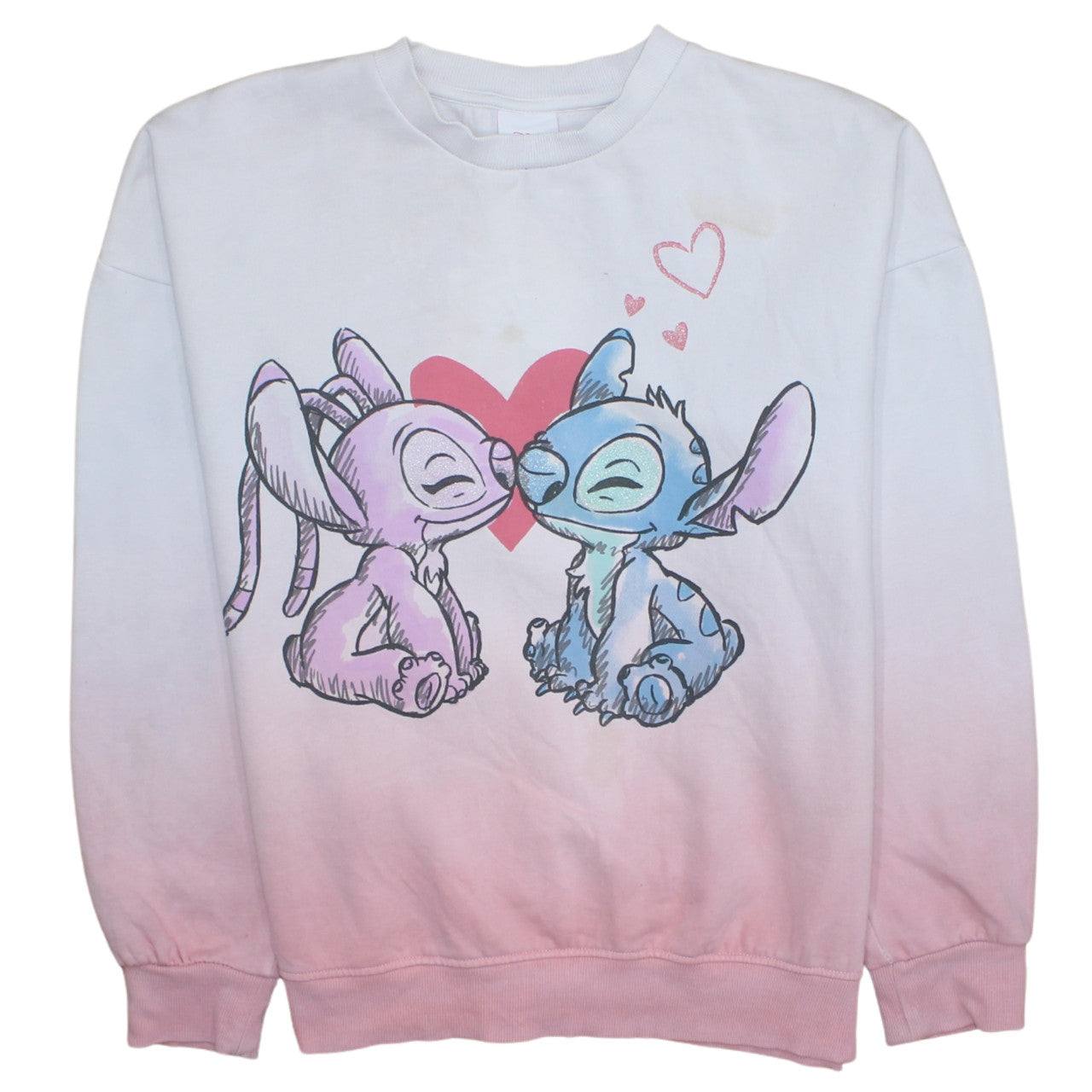 Disney Teens Pink Gradient Stitch & Angel Sweatshirt 13-14Y Pullover
