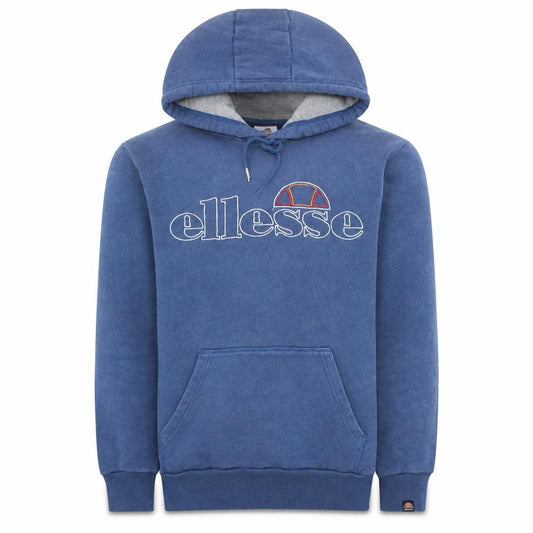 Ellesse Men's Blue Pullover Hoodie M Embroidered Logo Sports Style