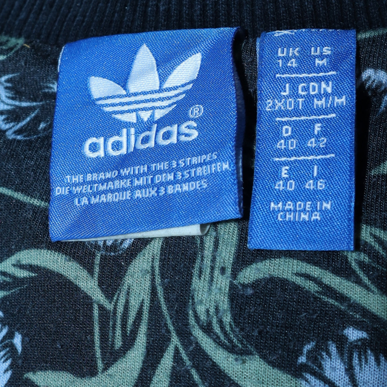 Adidas Women Black Floral Sleeve Pullover Sweatshirt UK 14