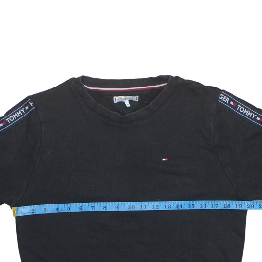 Tommy Hilfiger Men's Black Logo Sleeve Pullover Sweatshirt Medium