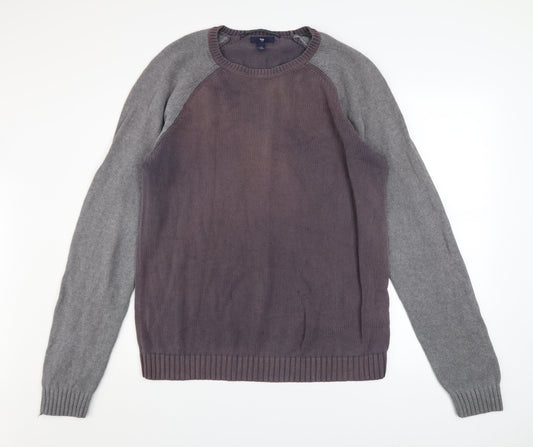 Gap Men’s Grey Cotton Crew Neck Pullover Jumper Size L