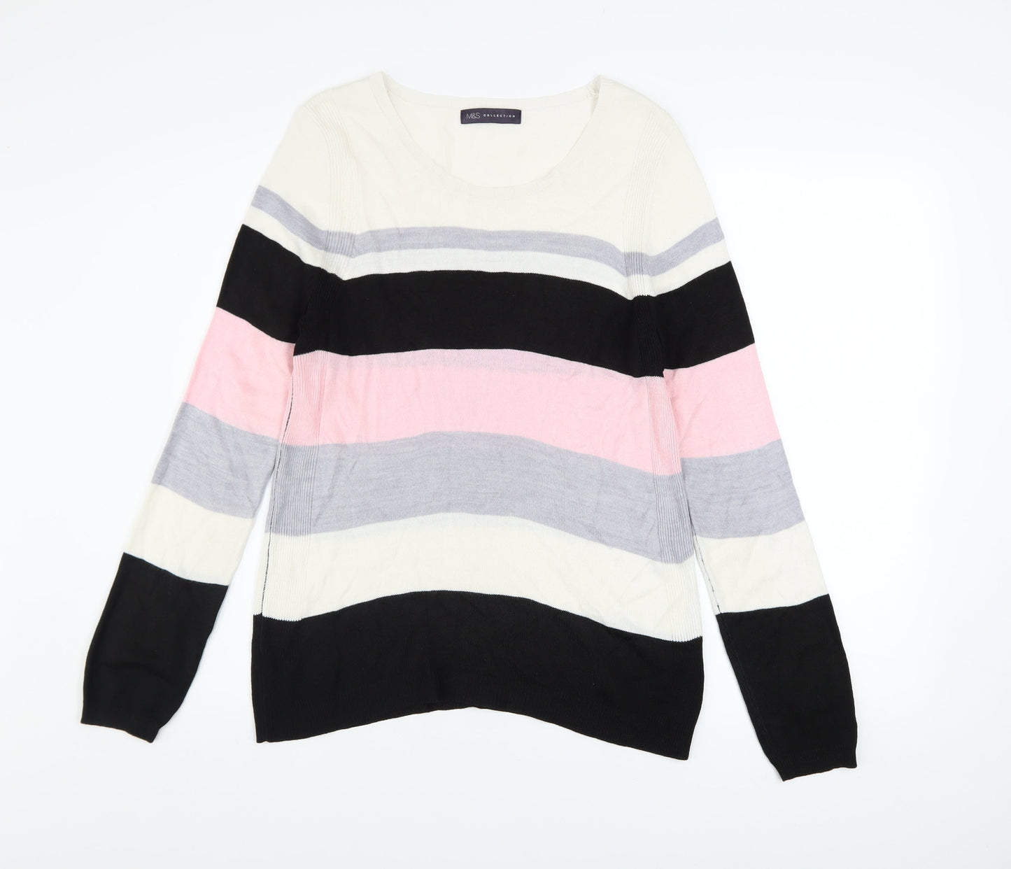Marks and Spencer Women’s Multicoloured Striped Jumper Size 10