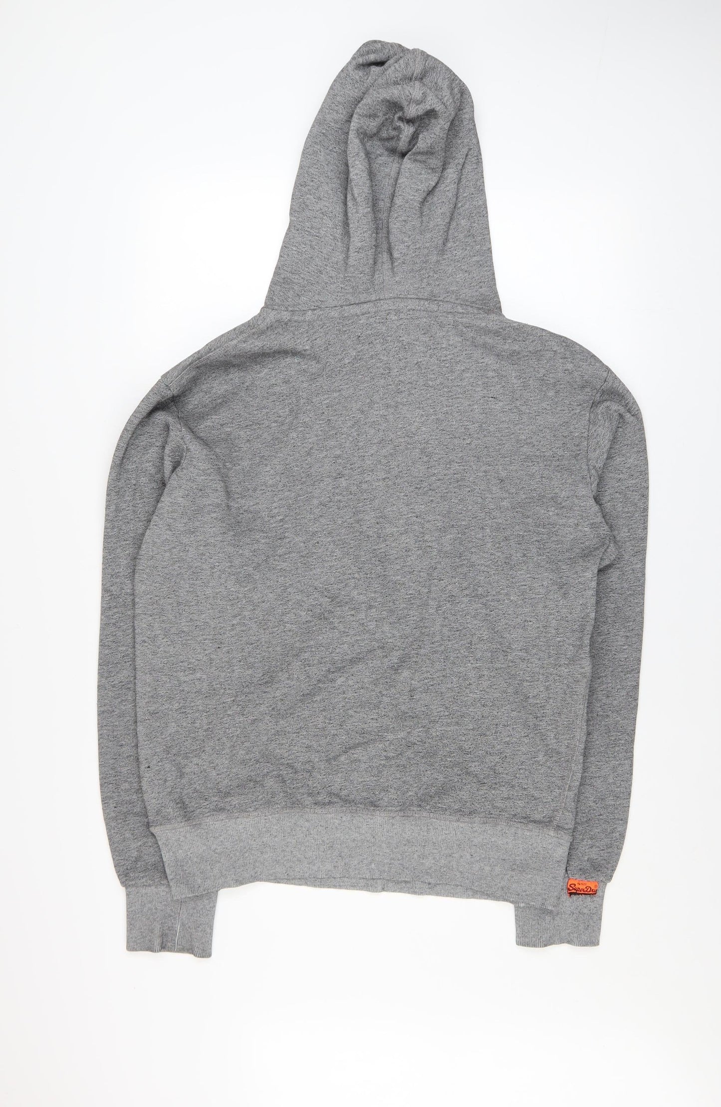 Superdry Mens Grey Pullover Hoodie Size M Classic Logo Style