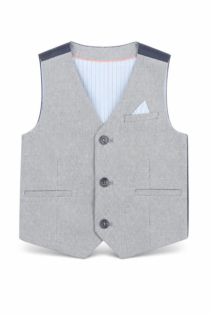 Next Boys Blue Waistcoat Suit Top 1½-2 Years Formal Wedding Lined
