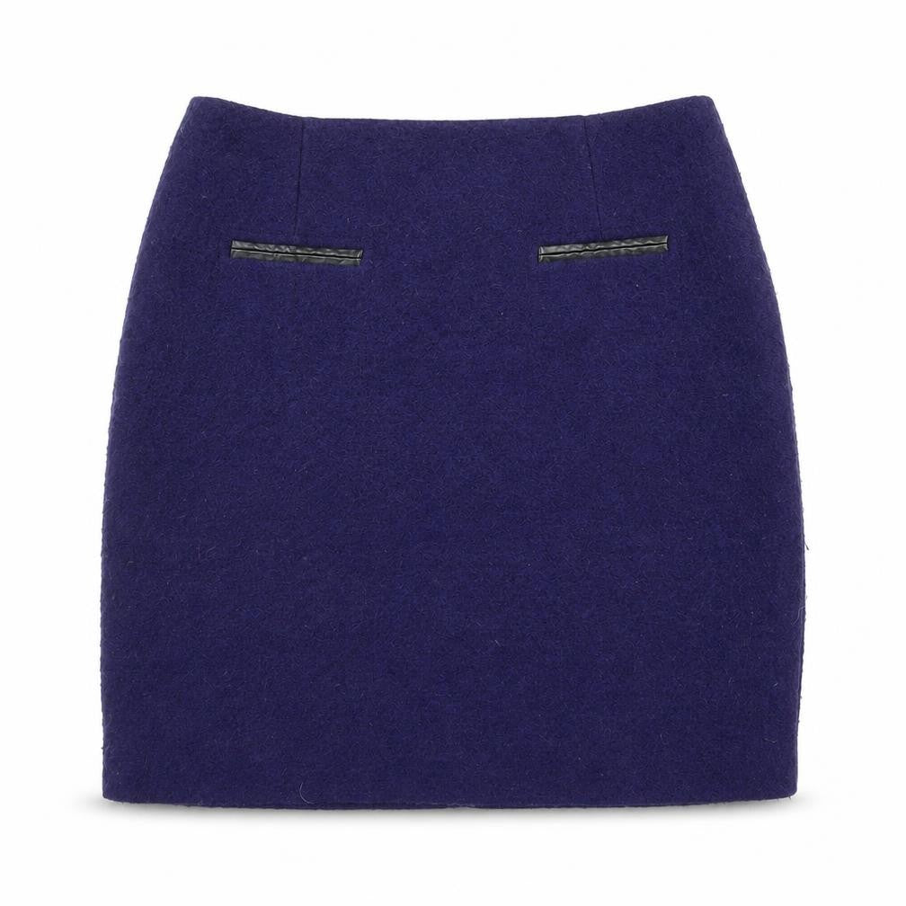 Marks and Spencer Women's Purple Wool Pencil Skirt Size 8