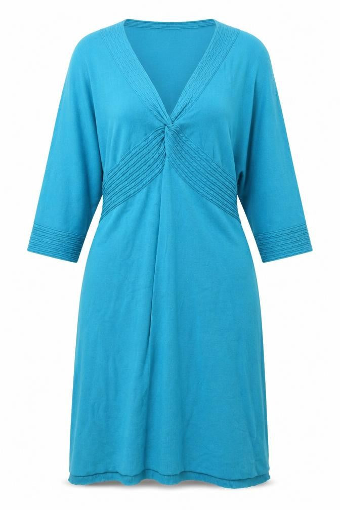 Monsoon Women's Blue Fit & Flare Knee Length Dress Size 14
