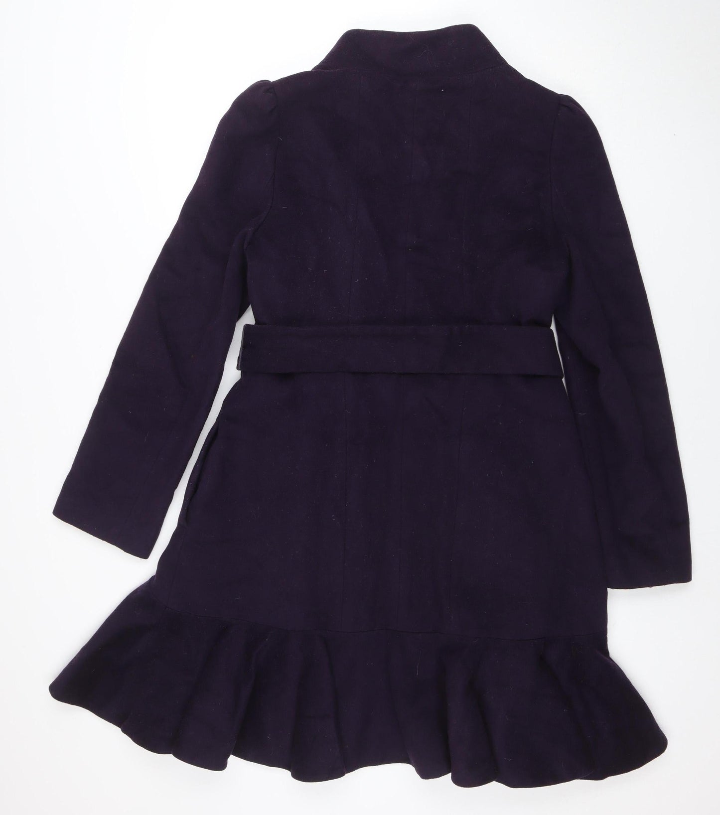 Coast Women's Purple Wool Blend Belted Formal Coat Size 14