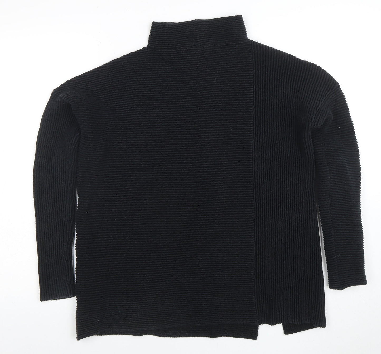 French Connection Women's Black Knit Mock Neck Tunic Top Size S