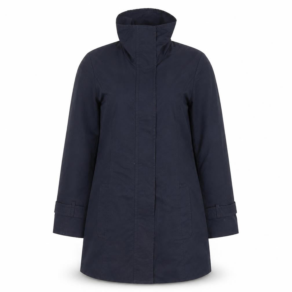 Precis Petite Womens Blue Mid-Length Trench Coat Size 6