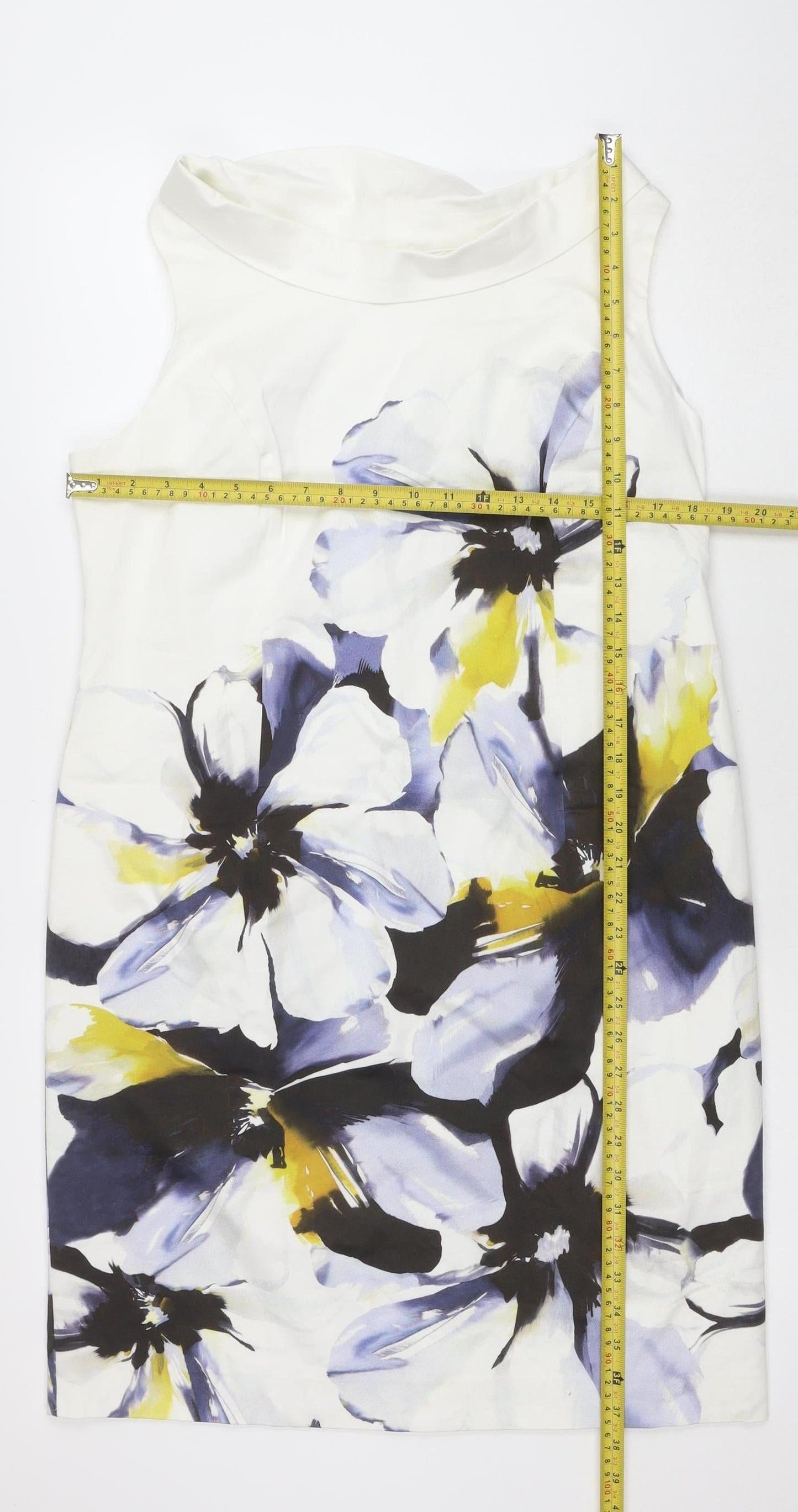 Minuet Petite Women's Multicoloured Floral Sheath Dress Size 18