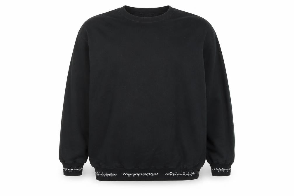 thisisneverthat Men's Black Cotton Pullover Sweatshirt M