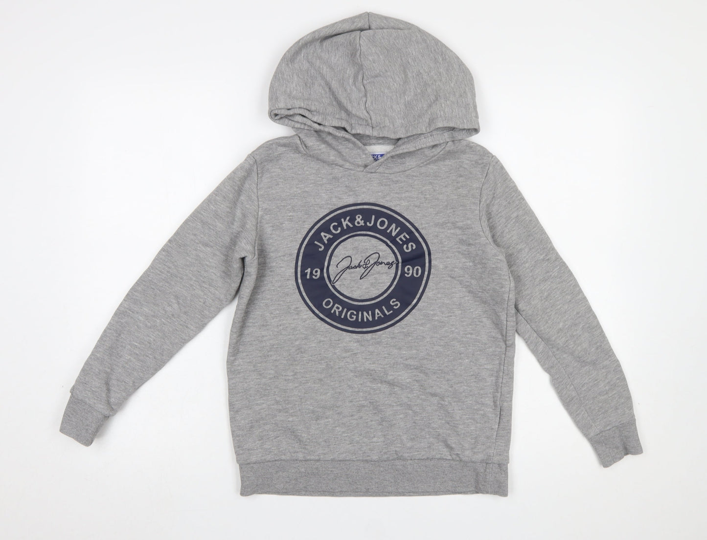 Jack & Jones Boys Grey Hooded Pullover Sweatshirt Size 152cm