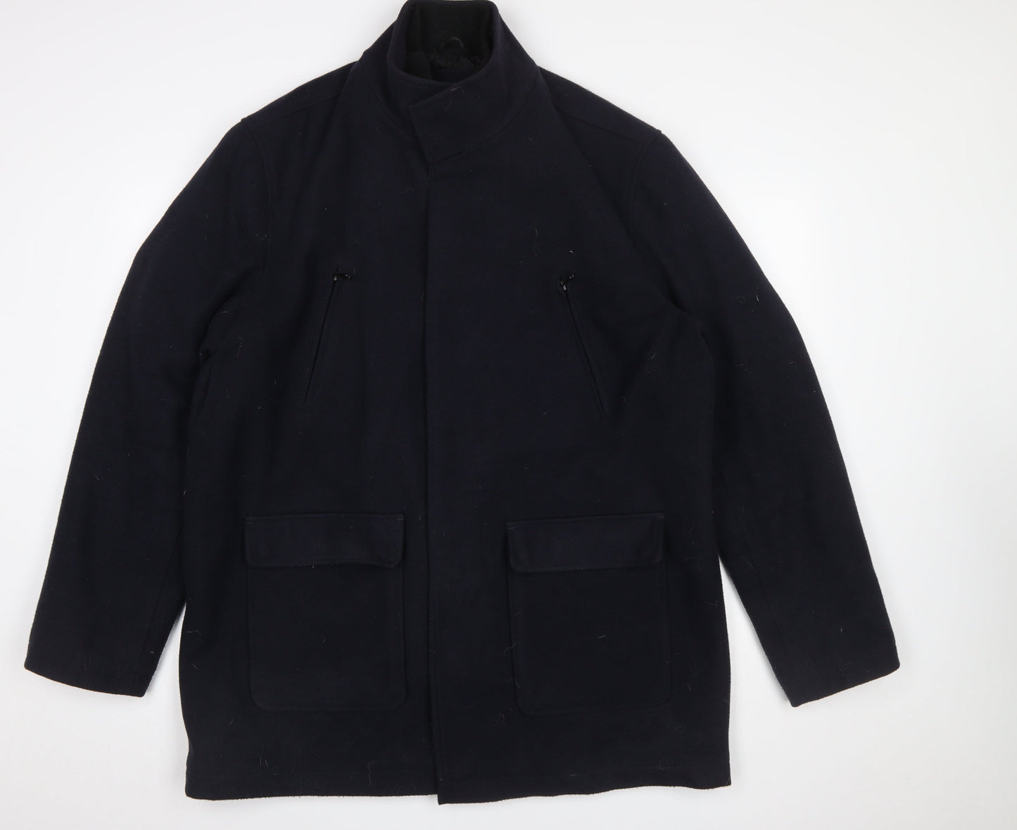 Tokyo Laundry Men's Black XL Polyester Lined Overcoat