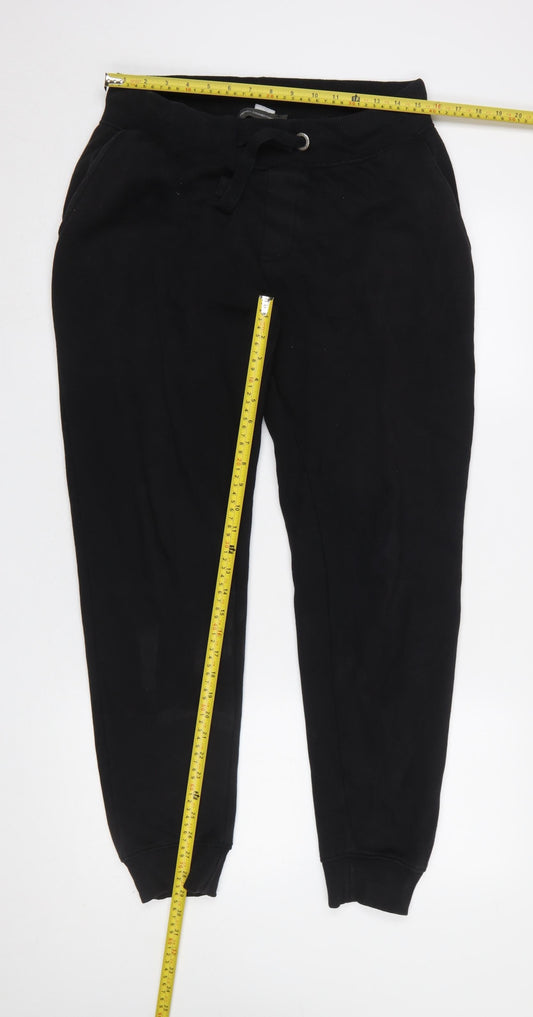 French Connection Men's Black Jogger Trousers M Regular Fit Cotton