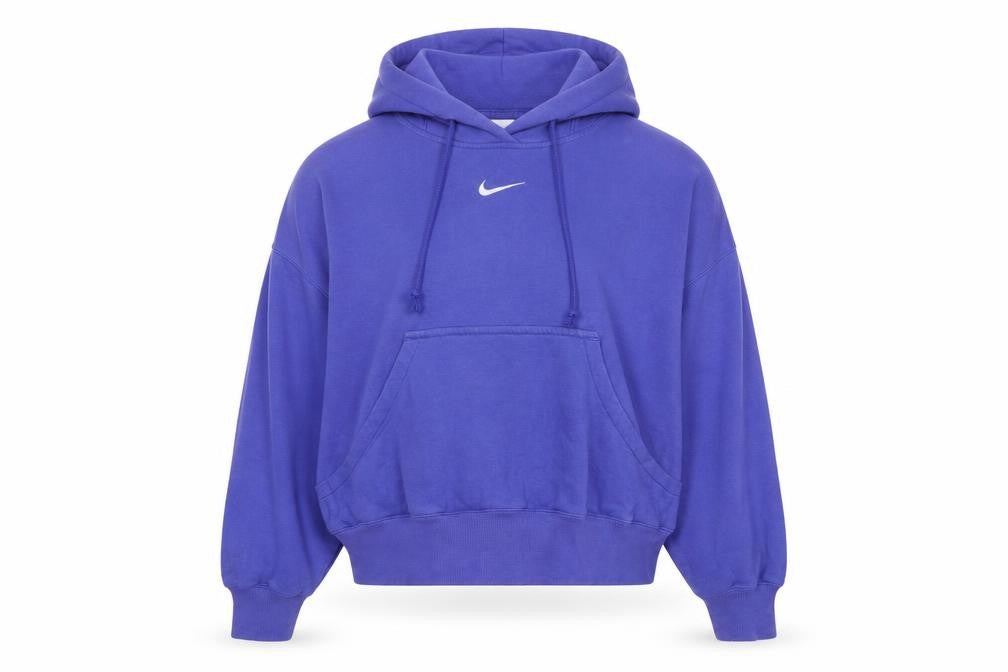 Nike Women's Purple Pullover Hoodie Small Relaxed Fit Cotton Blend
