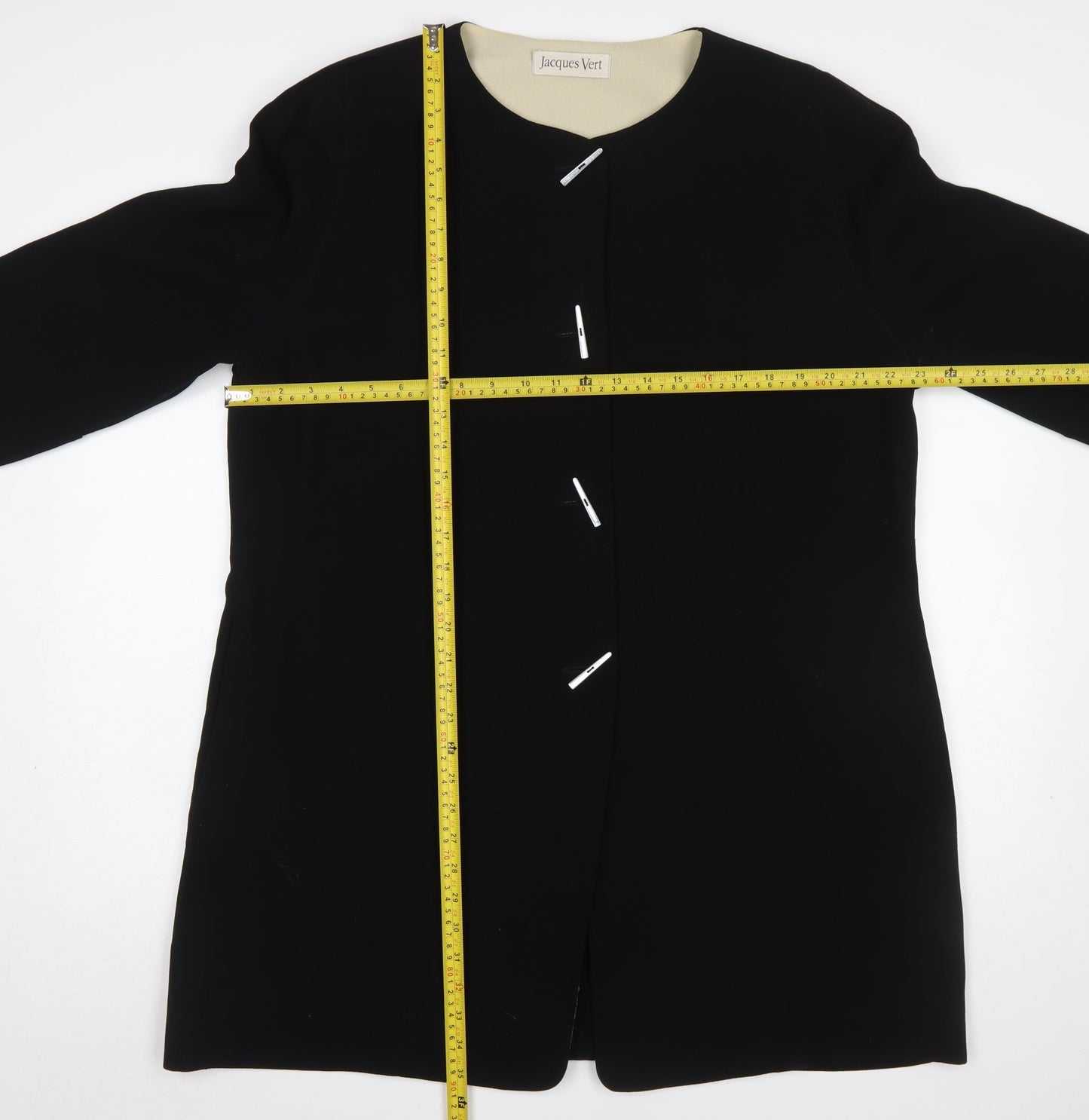 Jacques Vert Women's Black Size 20 Classic Mid-Length Blazer