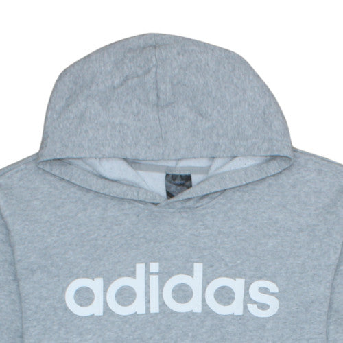 Adidas Women Grey Pullover Hoodie Size M Relaxed Fit Logo Design